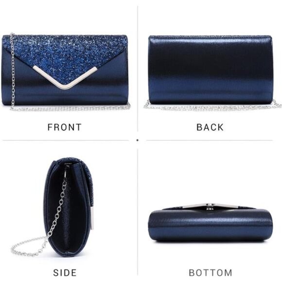 Women Evening Bags Formal Clutch Purses for Wedding Party Prom Handbags - Picture 4 of 7